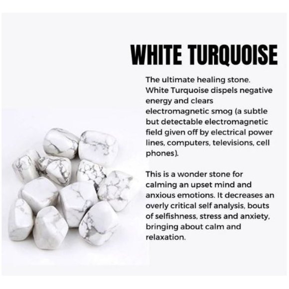 10mm White Howlite & White Jade Healing, Meditation, and Energy Stretch Bracelet - Picture 5 of 9